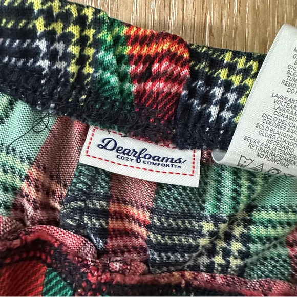 Dearfoams Cozy Comfort Womens Navy Green & Red Plaid Jogger Pajama Pant Sz M GUC - Picture 5 of 8